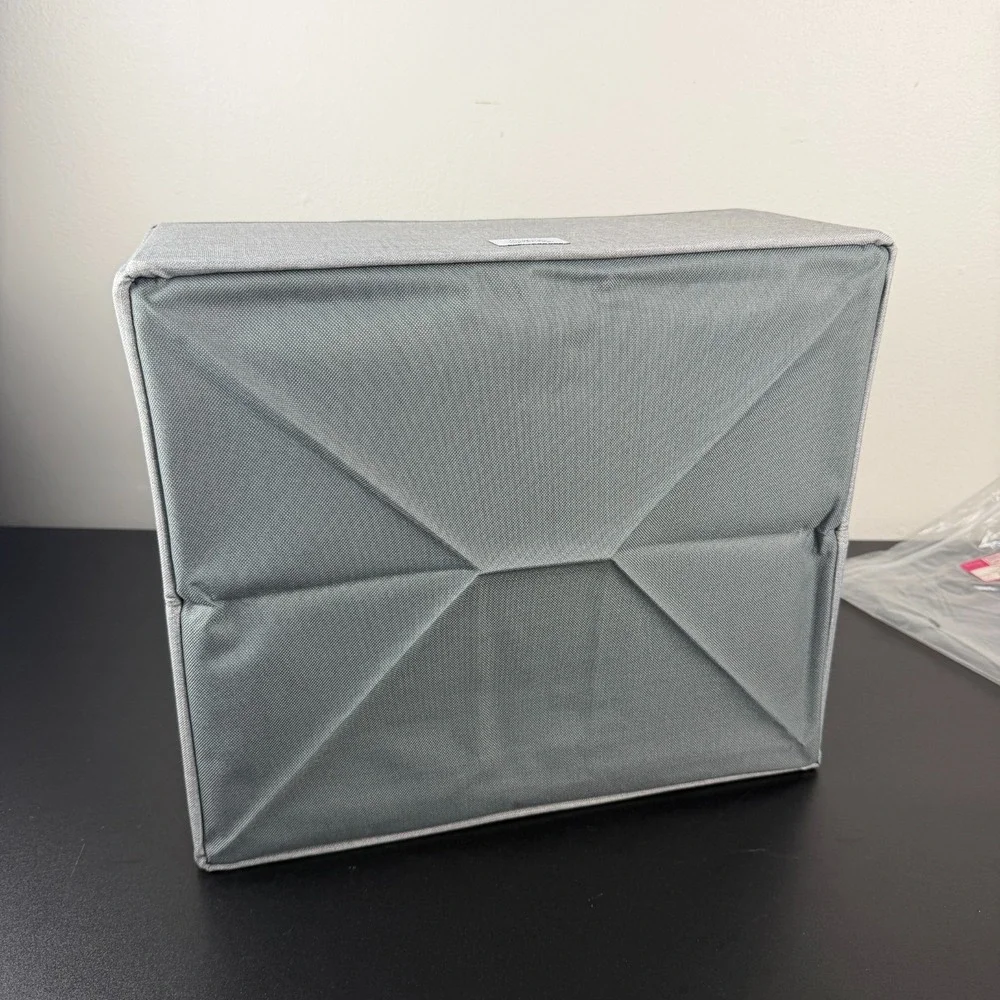 Thirty-One Your Way Display Bin Storage Organizer Women's Light Gray Crosshatch